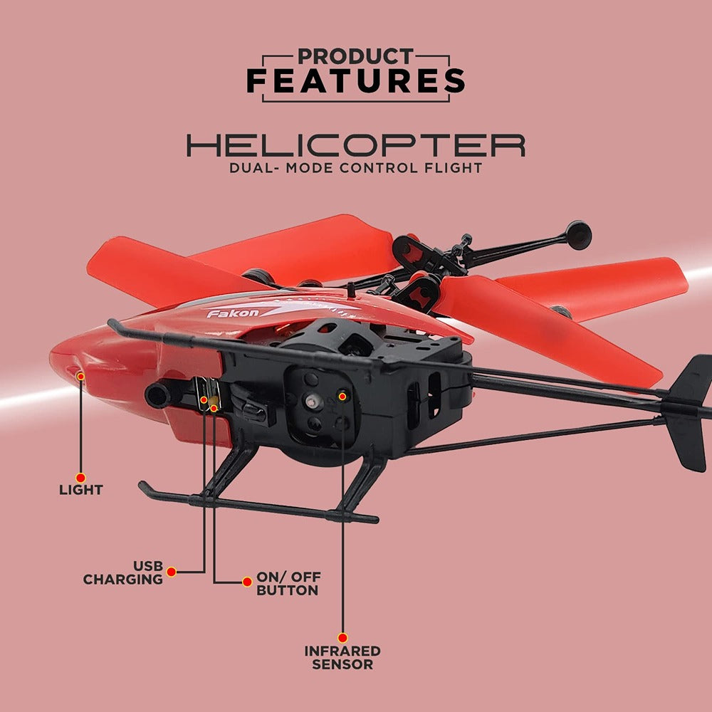 2 in 1 Flying Helicopter with Remote