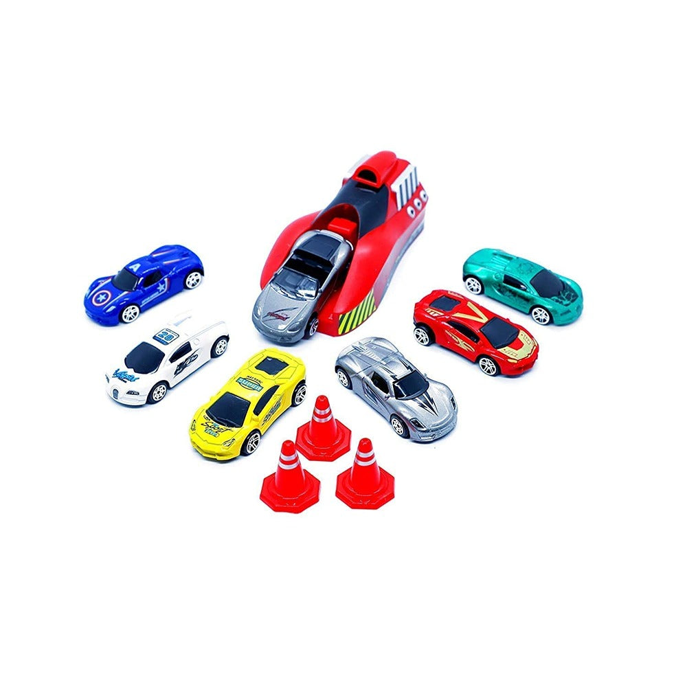 7 Metal Master Racer Cars and One Launcher