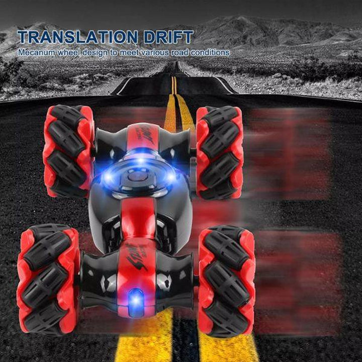 Remote Control Double Flip Stunt Car (Pack of 1, Blue)