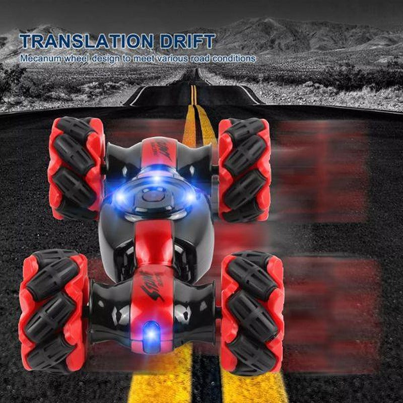 Remote Control Double Flip Stunt Car - 360 Degree Rotating (Pack of 1, Blue)