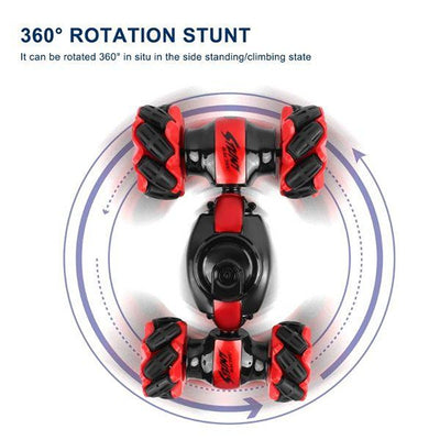 Remote Control Double Flip Stunt Car - 360 Degree Rotating (Pack of 1, Blue)