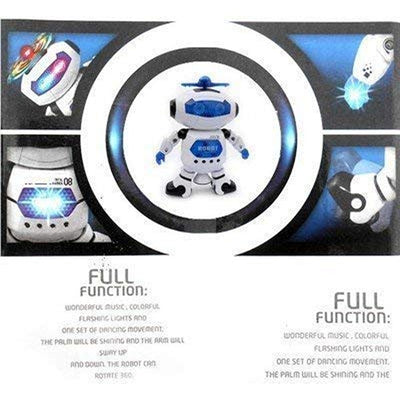 Stylish Dancing Robot with 3D Lights and Music (White)