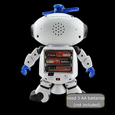 Stylish Dancing Robot with 3D Lights and Music (White)