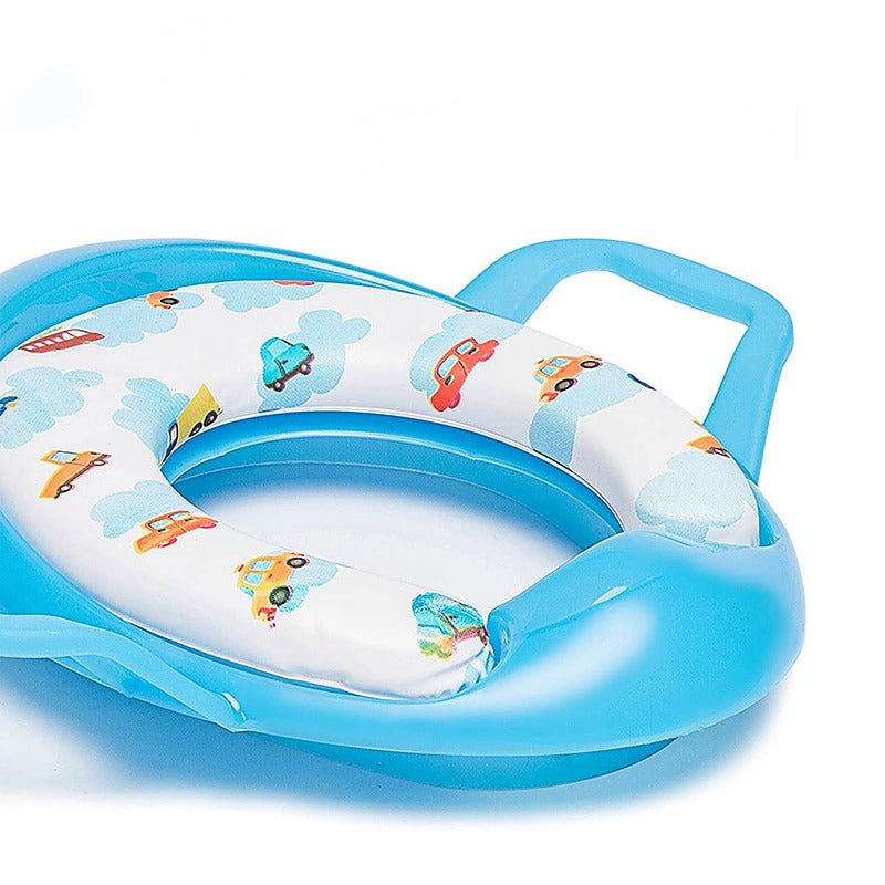 Zyamalox Cushioned Potty Trainer Seat with Support Handles (Colour & Print May Vary)