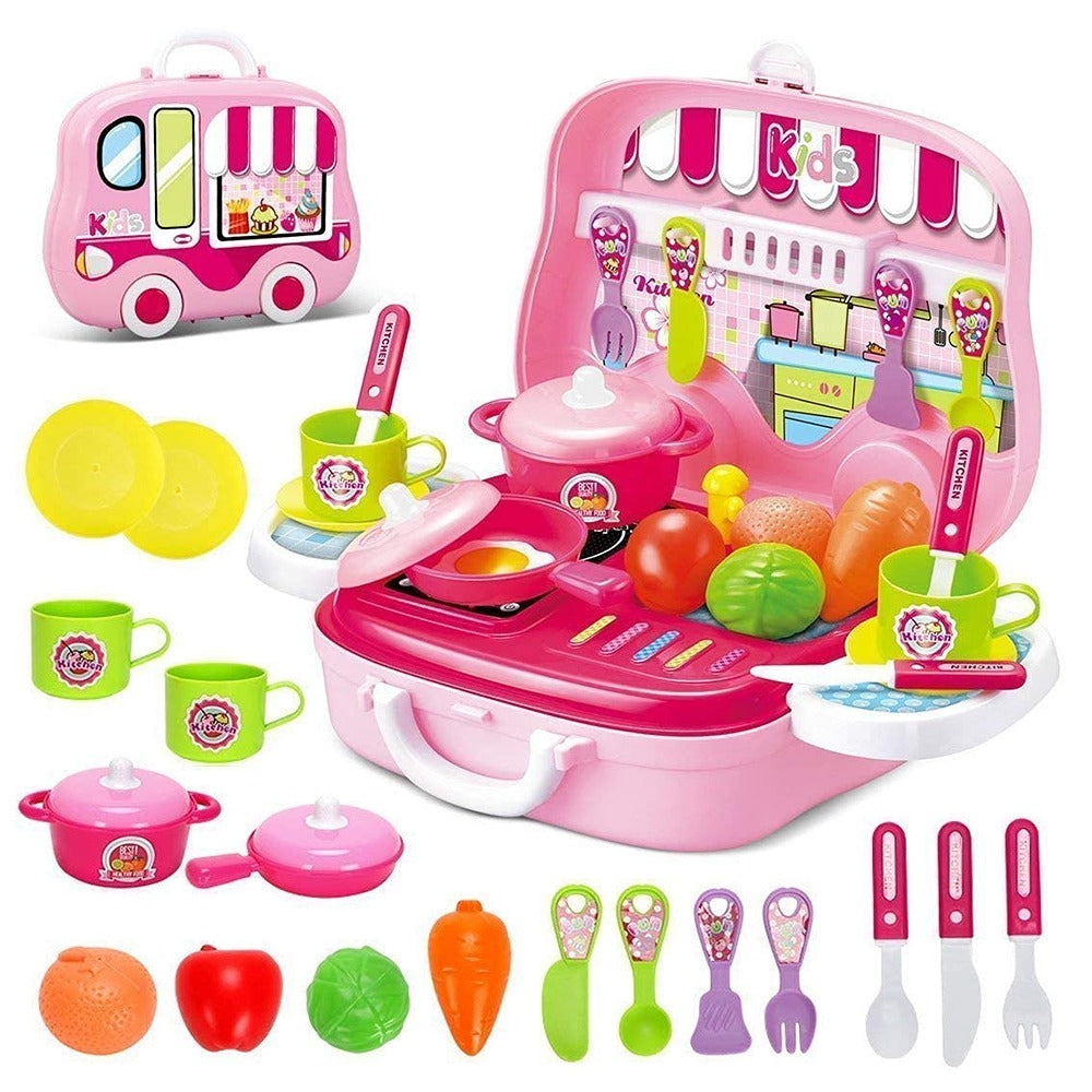 Plastic Portable Cooking Kitchen Play Set