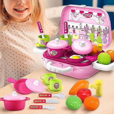 Plastic Portable Cooking Kitchen Play Set