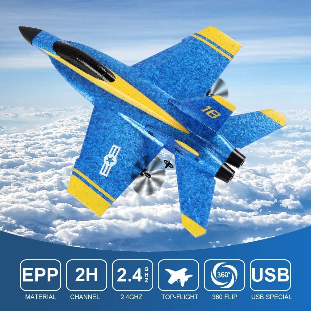 EPP Foam Jet Fighter Stunt RC Airplane with LED Light (Random Colour)