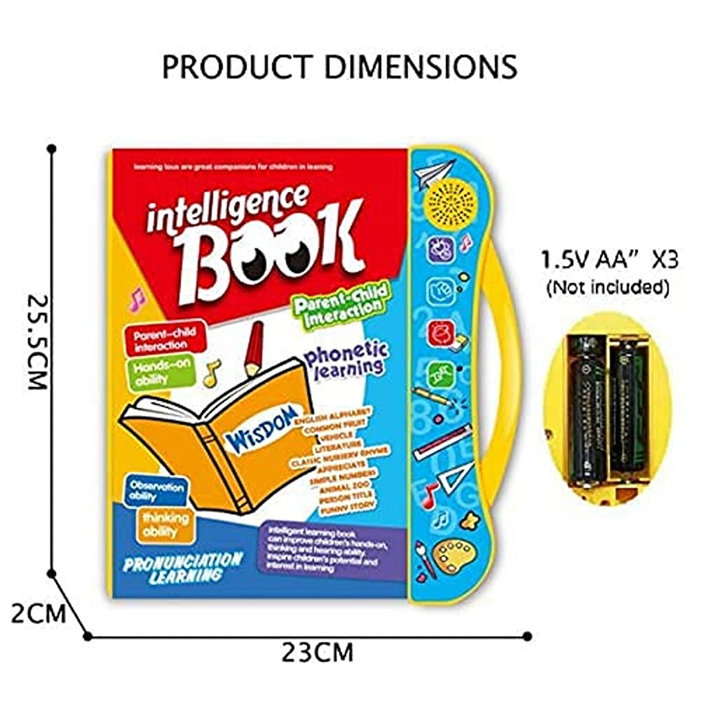 Electronic Intelligent Book with All Learning Materials with Clear Voice & Touch Sensors