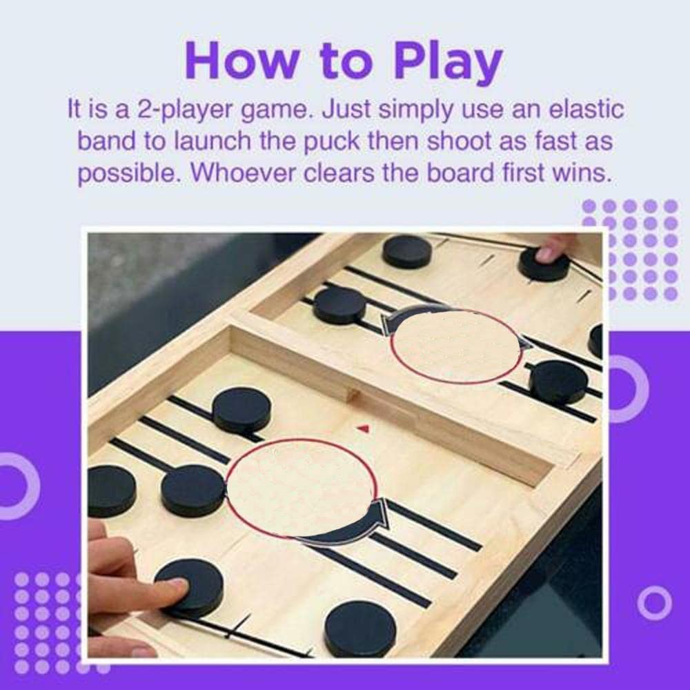 Fast Sling Puck Game Board String Hockey Toy