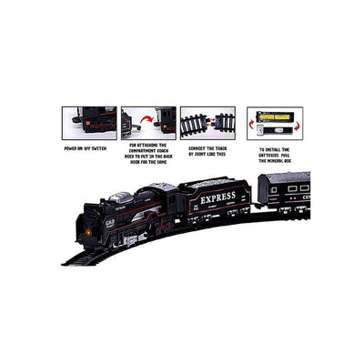 Black Train and Train Set (13 Pieces)