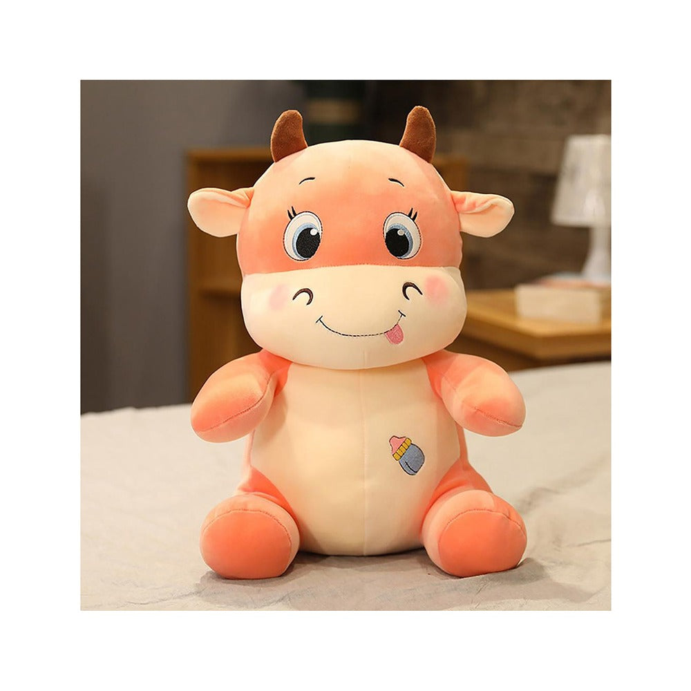 Cuddly Soft Cow Plush Toy Brown - Height 55 cm (6 Months - 7 Years)