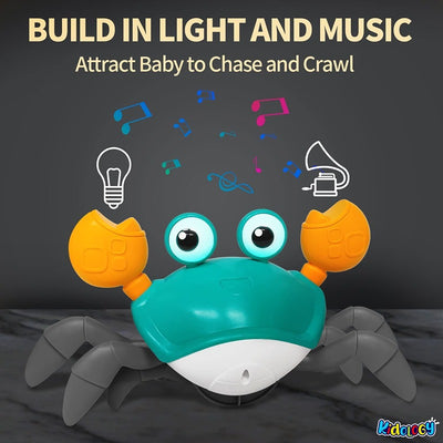 Crawling Crab Musical Toy with LED Lights & Rechargeable Battery