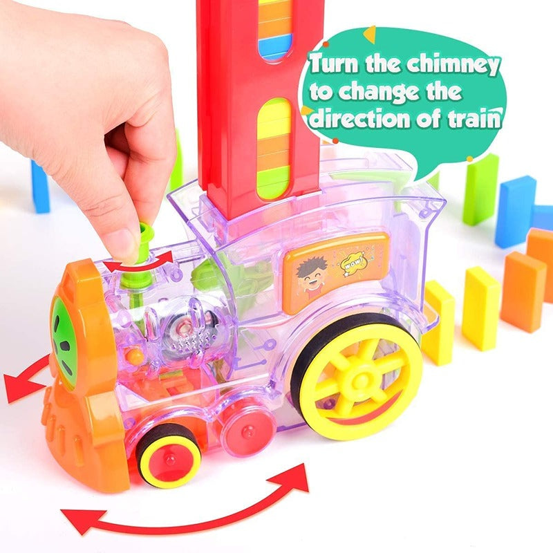 Electric Domino Train Set with Light & Sound