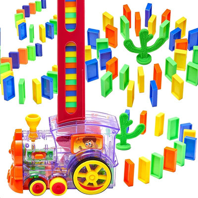 Electric Domino Train Set with Light & Sound