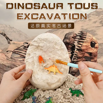 Dinosaur Excavation Kit: Hands-On Learning Adventures | 6 Surprise Dinosaurs from One Giant Egg