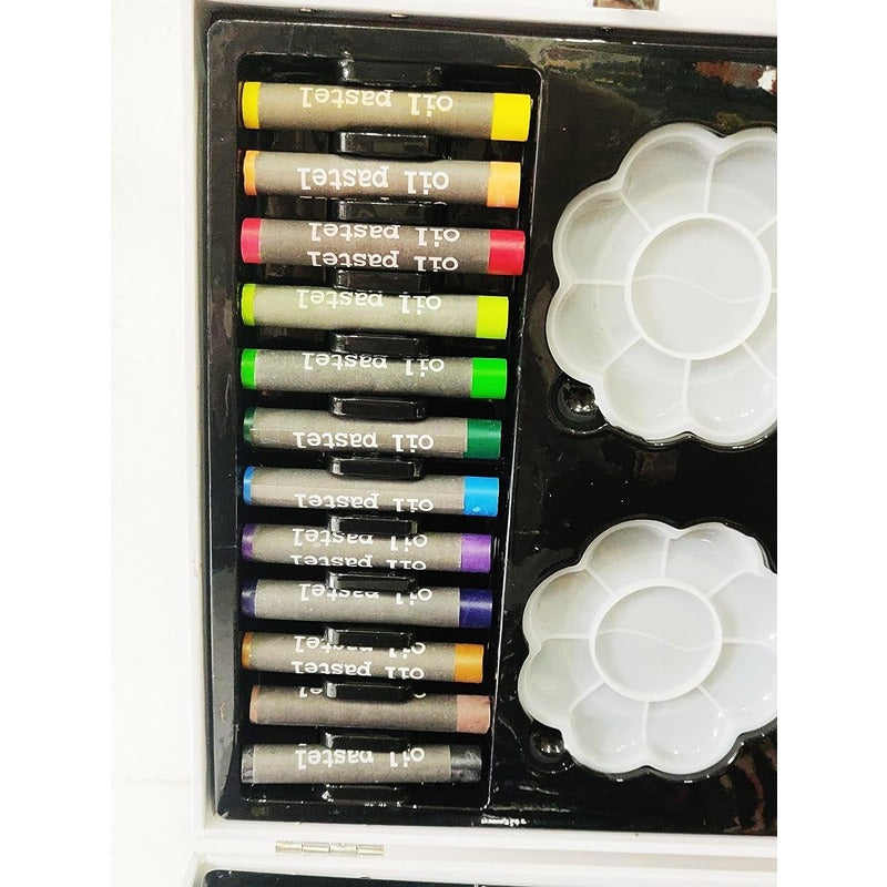 128-Piece Painting Set in White Portable Briefcase (White)