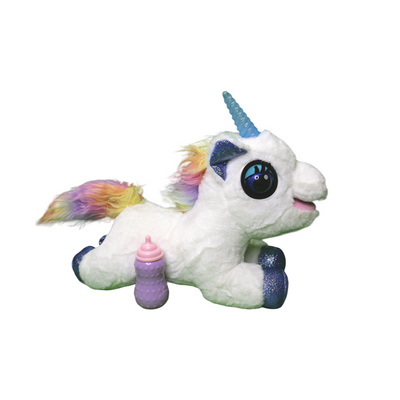 Musical Light-up Unicorn Stuffed Animal | Glowing Singing Plush Toy (White)