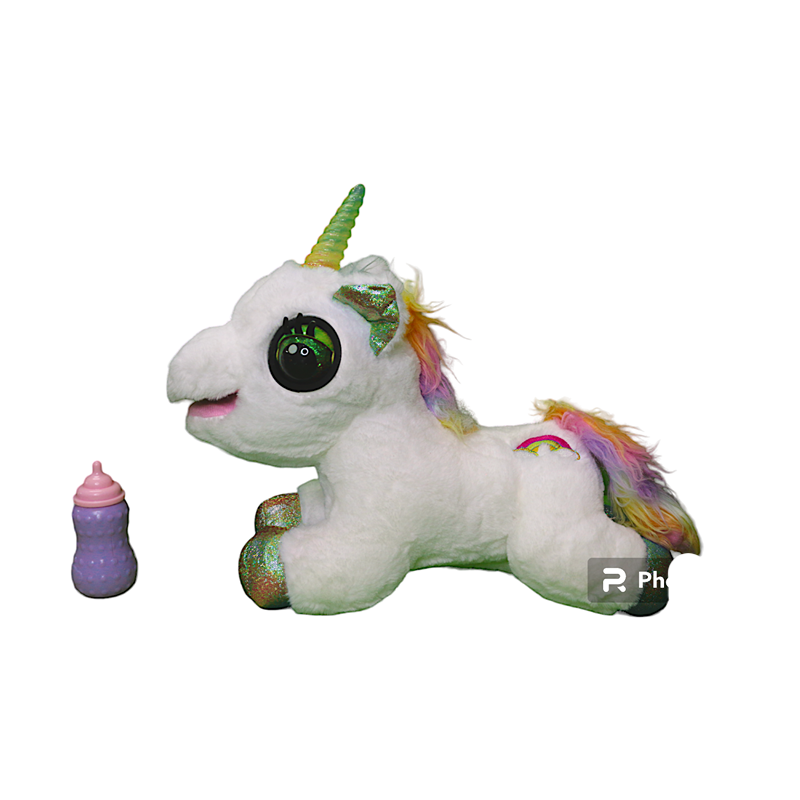 Musical Light-up Unicorn Stuffed Animal | Glowing Singing Plush Toy (White)