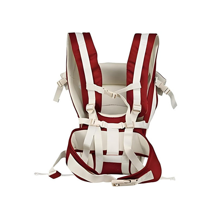 Premium 4-in-1 Baby Carrier: Comfortable Head Support & Buckle Straps (Red)