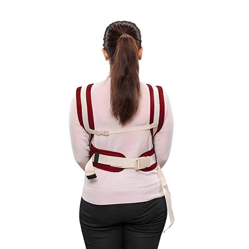 Premium 4-in-1 Baby Carrier: Comfortable Head Support & Buckle Straps (Red)