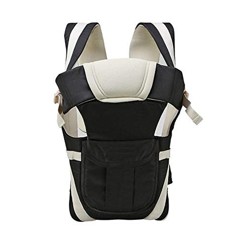 Elite 4-in-1 Baby Carrier: Comfortable Head Support & Buckle Straps (Black)