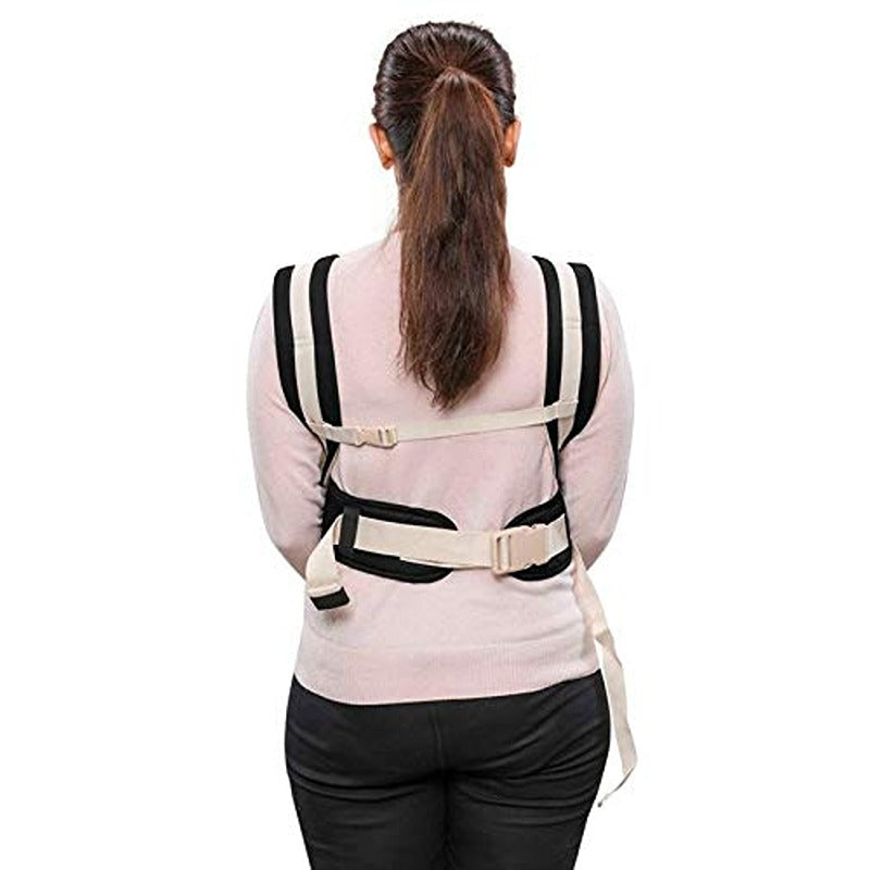 Elite 4-in-1 Baby Carrier: Comfortable Head Support & Buckle Straps (Black)