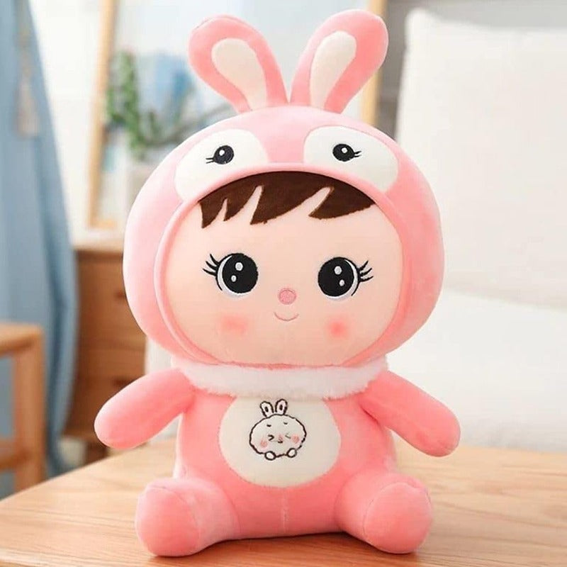 Cuddly Bunny Bliss: Baby Plush Soft Toy with Adorable Rabbit Ears (Pink)