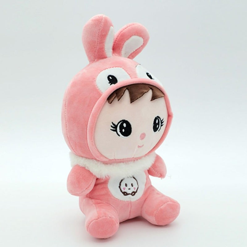 Cuddly Bunny Bliss: Baby Plush Soft Toy with Adorable Rabbit Ears (Pink)