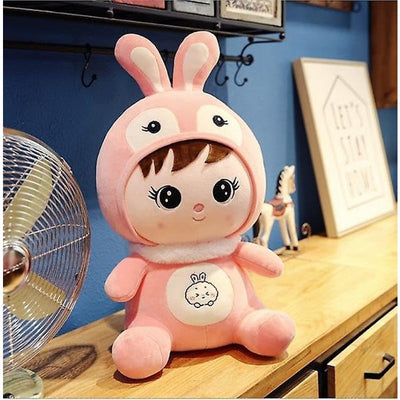 Cuddly Bunny Bliss: Baby Plush Soft Toy with Adorable Rabbit Ears (Pink)
