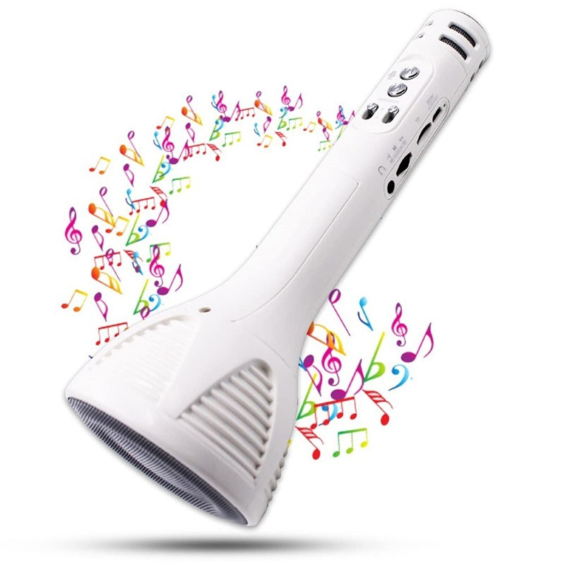 Melody Magic: Handheld Wireless Karaoke Mic with Multi-Function Bluetooth, Microphone Speaker for Smartphones (White)