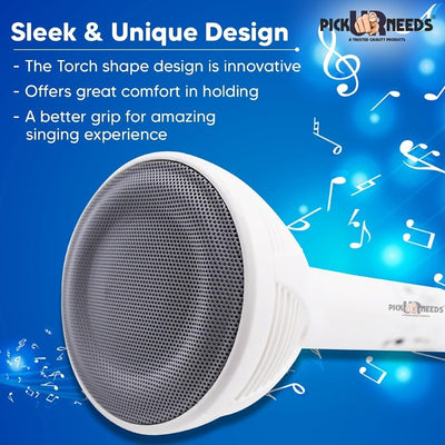 Melody Magic: Handheld Wireless Karaoke Mic with Multi-Function Bluetooth, Microphone Speaker for Smartphones (White)