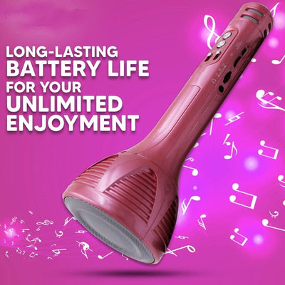 Harmony Hub: Handheld Wireless Karaoke Mic - Multi-Function Bluetooth Singing Device with Microphone Speaker (Pink)