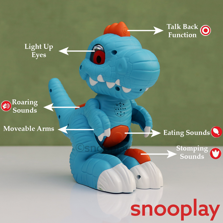 Dragon-i Toys Touch & Talk Junior Megasaur with Roaring, Eating & Stomping Sound (2-4 Years)