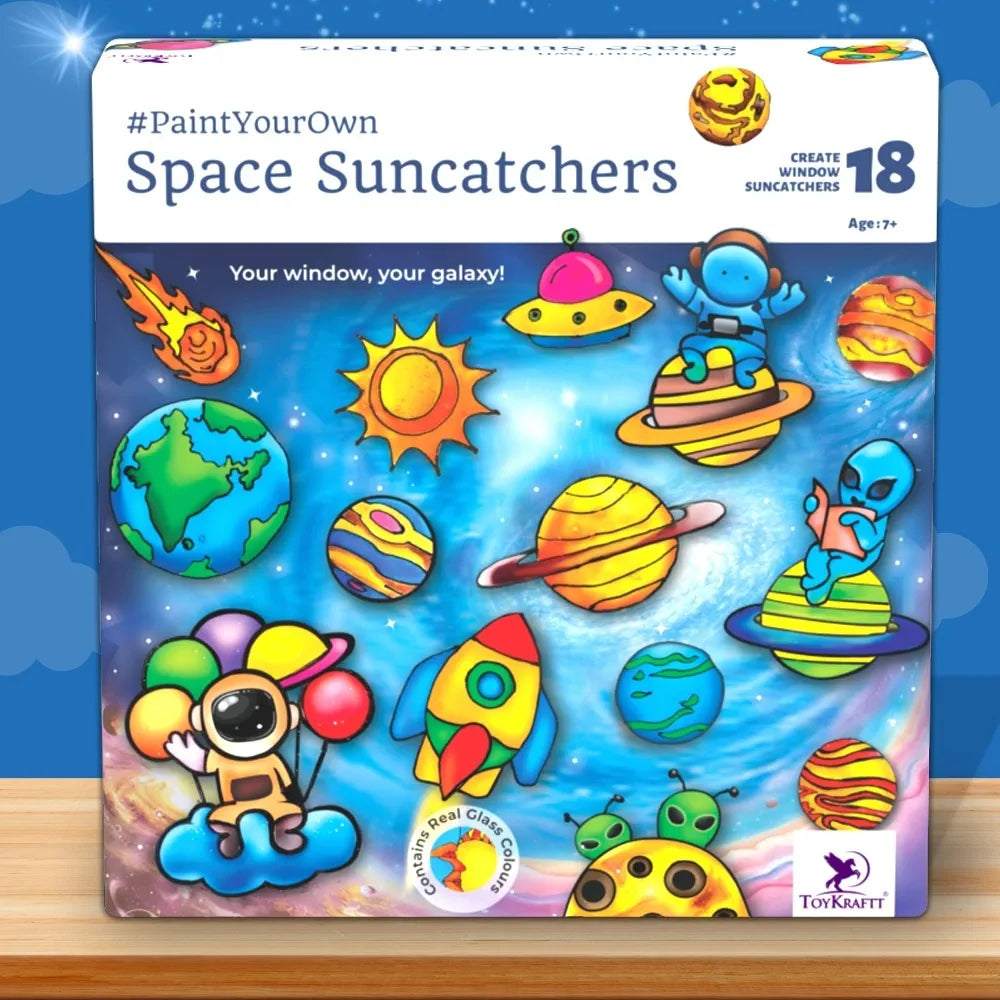 Toykraft Paint Your Own Space Suncatchers | Glass Painting Window Art Kit