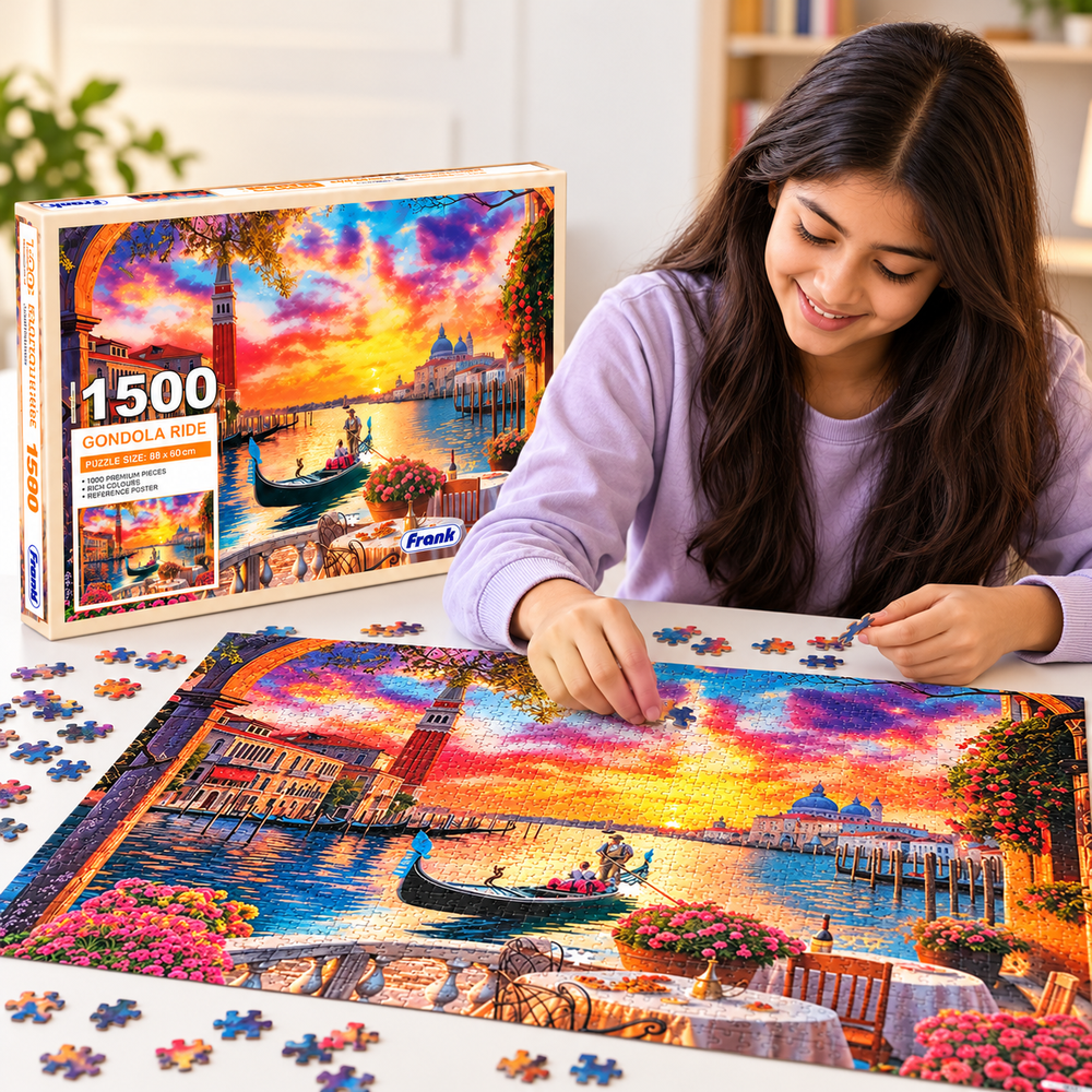 Frank 1500-Piece Gondola Ride Jigsaw Puzzle for Adults & Kids