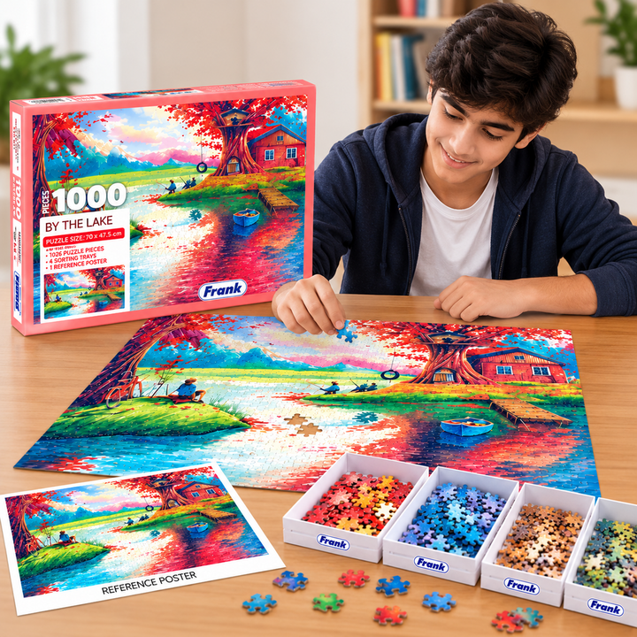 Frank By the Lake 1000-Piece Jigsaw Puzzle | Scenic Nature Puzzle for Adults & Teens