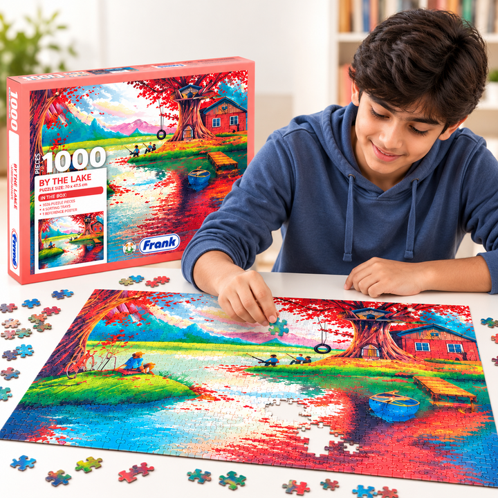 Frank By the Lake 1000-Piece Jigsaw Puzzle | Scenic Nature Puzzle for Adults & Teens