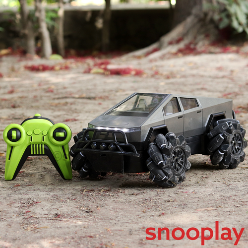 Remote Control Drift Tesla Pickup Truck - 360° Rotation, Monster Tyres, LED Lights & Powerful Sound | 1:12 Scale (6-10 Years) | Assorted Colors