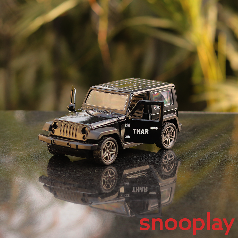 SUV Diecast Car Scale Model (3222) resembling Thar / Jeep (1:32 Scale)- Assorted Colours