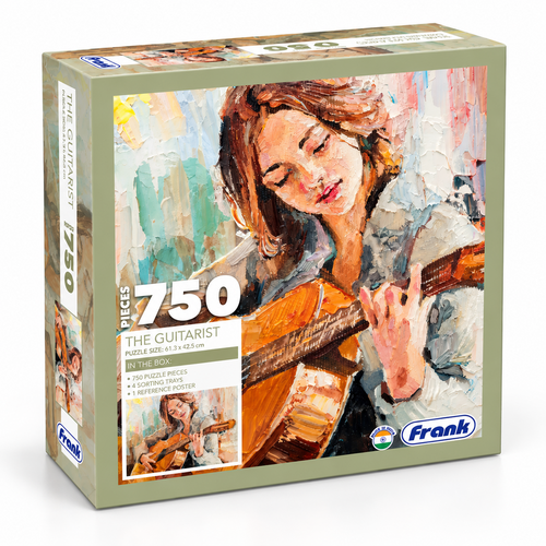Frank The Guitarist 750-Piece Jigsaw Puzzle | Musical-Themed Puzzle for Adults & Teens