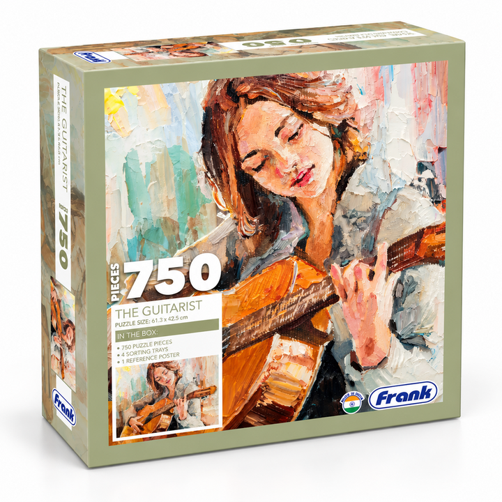 Frank The Guitarist 750-Piece Jigsaw Puzzle | Musical-Themed Puzzle for Adults & Teens