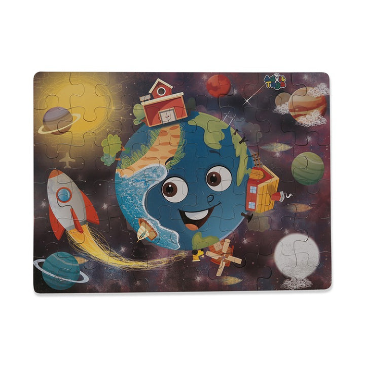 The Earth - Jigsaw Puzzle (48 Piece + Educational Fun Fact Book Inside)