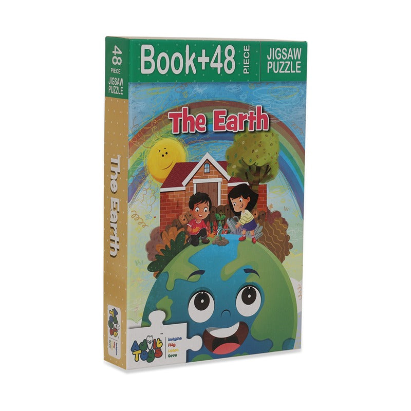 The Earth - Jigsaw Puzzle (48 Piece + Educational Fun Fact Book Inside)