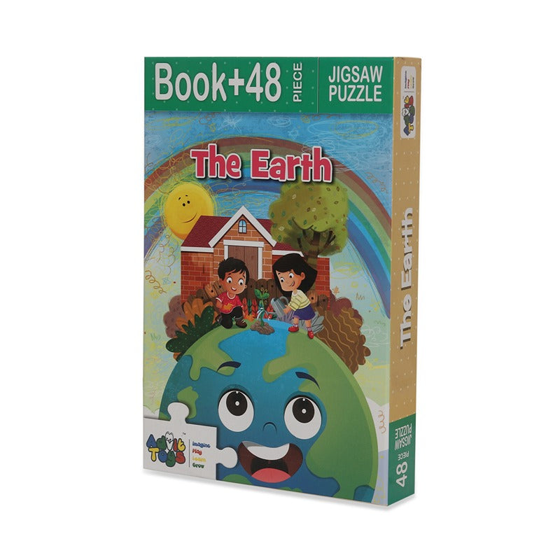 The Earth - Jigsaw Puzzle (48 Piece + Educational Fun Fact Book Inside)