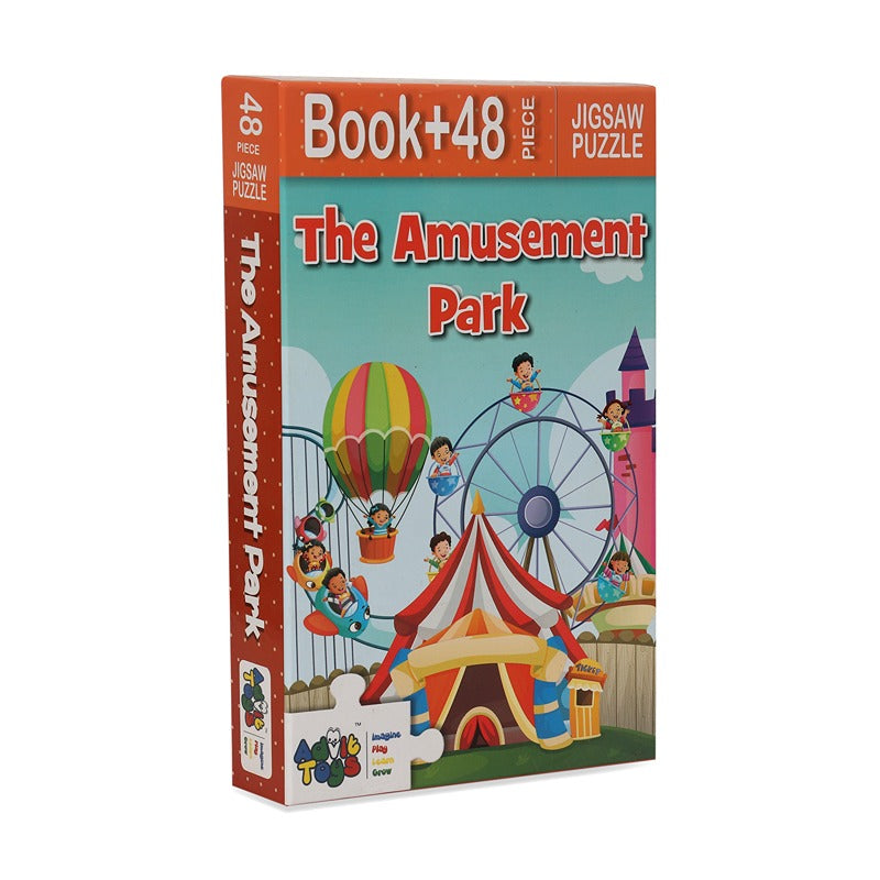 The Amusement Park - Jigsaw Puzzle (48 Piece + Educational Fun Fact Book Inside)