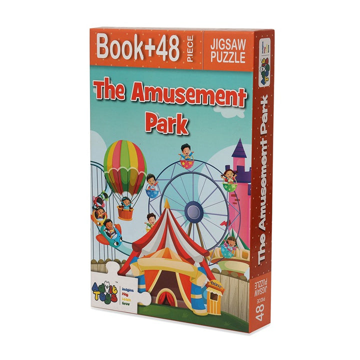 The Amusement Park - Jigsaw Puzzle (48 Piece + Educational Fun Fact Book Inside)