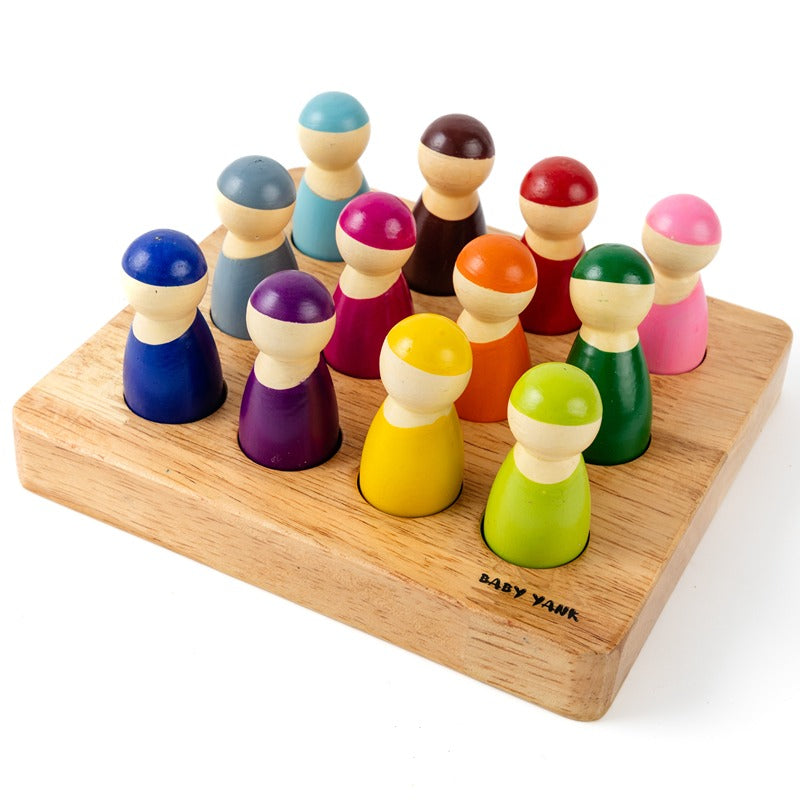 Tiny Pegs Dolls Multi Colour Sorting Board