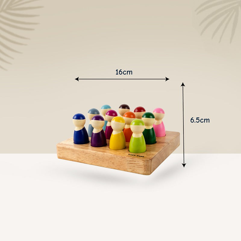 Tiny Pegs Dolls Multi Colour Sorting Board