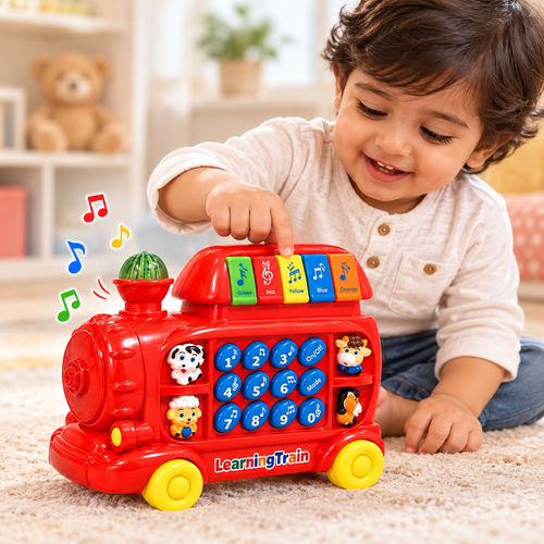 Innovador Battery-Operated Learning Train Toy for Kids | Learn Numbers, Colours, Animals & Alphabets