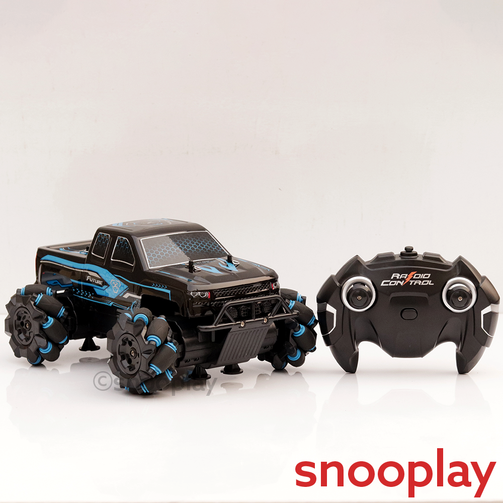 Tornado 360 Degree Turning Remote Control Car with USB Cable & 3D Light | 1:15 Scale Model (6-10 Years)
